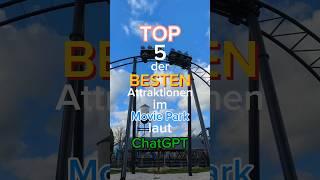 TOP 5 der BESTEN Attraktionen im Movie Park Germany laut ChatGPT #freizeitpark #moviepark #top5 #ai