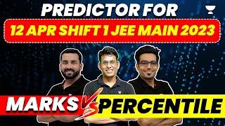 12 Apr Shift 1 JEE Main 2023 Marks vs Percentile Predictor  Prashant Jain  Unacademy Atoms