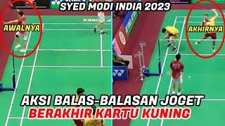 Aksi balas Joget Selebrasi kesurupan Berakhir kartu kuning di syed Modi india international 2023