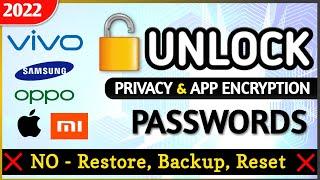 How to Unlock Privacy Passwords without losing Data  Secret Trick  No Backup & Reset  Non-Root