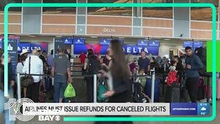 Delta flight canceled? Yes you are entitled to a refund under federal rules