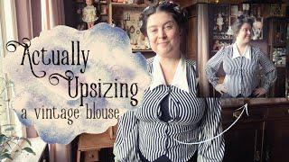 Actually Upsizing a Vintage Blouse - Thrifty Sewing Hack CC