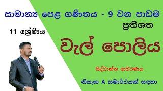 Wel poliya - වැල් පොලිය of OL Mathematics Sinhala 