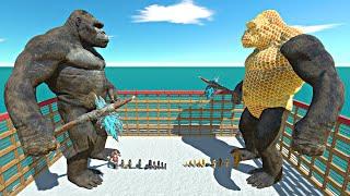 Honey War in Cage  Mutant Primates + King Kong vs Honey Itself - Animal Revolt Battle Simulator