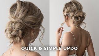 Very Easy Updo Hairstyle  Wedding Bridesmaid Prom