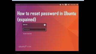 how to reset  recover password in ubuntu 16.04 100 % working