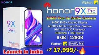 Honor 9X Pro - Kirin 810 & Popup Selfie Camera Full Specifications  Honor 9X Pro Price in India