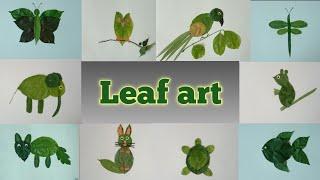 Leaves art  Craft idea from leaves