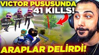 EKİPLE 4 VİCTOR PUSUSU  GÖRÜLMEMİŞ YERLERE ÇIKIP ARAPLARI DELİRTTİK  PUBG MOBILE