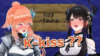 Faunas random message prompted Kiara and Nerissa to kiss