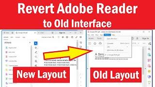 Enable  Disable New Acrobat  How To Switch from New Adobe Acrobat Reader to Old  PDF Reader Old