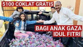 SERU BANGAT 5100 COKLAT DIBAGI GRATIS KE ANAK-ANAK DI JL.RAYA GAZA