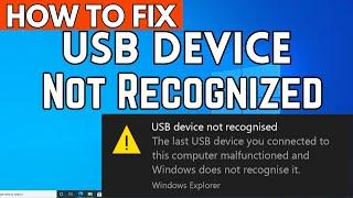How to Fix “USB Device not recognized” Error on Windows 10 & 11