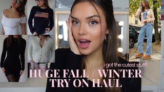 HUGE FALLWINTER TRY ON CLOTHING HAUL *not sponsored*