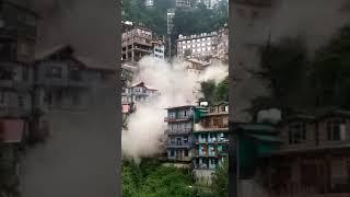 Building collapse #Shimla #Himachal #India #Floods #Rain #2023