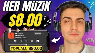 DİNLEDİĞİN MÜZİK BAŞINA $8 PARA KAZAN  - Müzik Dinleyerek İnternetten Para Kazanma