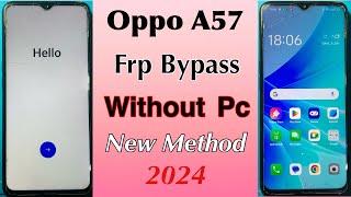 Oppo A57 Frp Bypass  Without Pc  Oppo A57 Google Account Frp Unlock New Method 2024