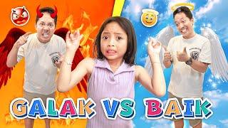 CHALLENGE AYAH BAIK VS AYAH GALAK  LEIKA DAN TOMPEL KETAKUTAN 