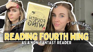 non-fantasy reader reads fourth wing   *spoiler reading vlog*