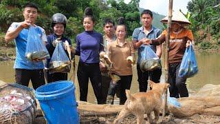 Harvest Fish To Sell And Cook Lunch With Family l Forest Farm