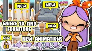 WHERE TO FIND **ALL NEW FURNITURE + NEW ANIMATIONS** IN AVATAR WORLD NEW UPDATE 