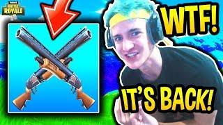 NINJA REACTS TO THE *DOUBLE PUMP* COMING BACK TO FORTNITE MORE OP Fortnite SAVAGE & FUNNY Moments