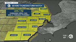 Metro Detroit Weather Severe thunderstorm watch