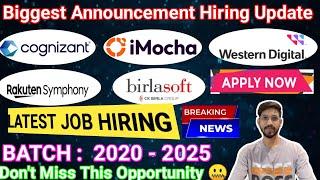 Cognizant Walmart Birlasoft Biggest Hiring  OFF Campus Drive For 2025  2024  2023 BatchFresher