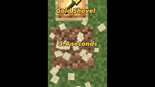 Which shovel is the fastest in Minecraft? #shorts #minecraft #mcpe