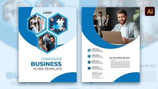 Double Sided Business Flyer Design in Adobe Illustrator