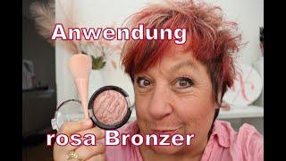 Anwendung rosa Bronzer