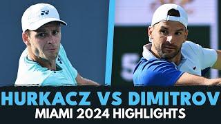 Hubert Hurkacz vs Grigor Dimitrov Dramatic Match Highlights  Miami 2024