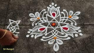 Sravana Sukravaram Muggulu3x2 Dots Sravanamasam Muggulu Friday KolamSide border Rangoli Designs