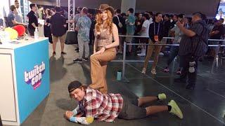 Amouranth Most Awkward & Cringe Moments at TwitchCon  Stepping On Simps