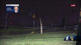 Destructive winds snap powerlines in Oklahoma City