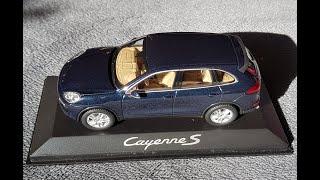 Porsche Cayenne S dark blue metallic Minichamps  143 Unboxing