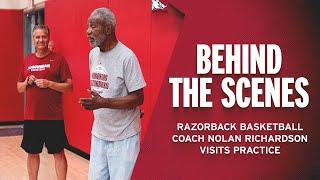 Behind the Scenes Coach Nolan Richardson Speaks at Practice  RAZORBACK BASKETBALL