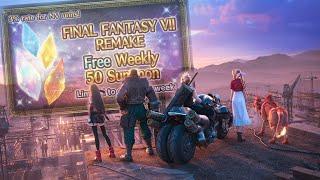 300 Summons  Final Fantasy Brave Exvius - FFVII REMAKE Free Weekly 50 Summons