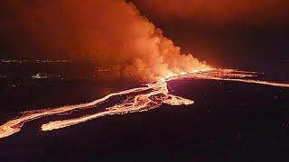 Island Abermals Vulkan bei Grindavík ausgebrochen