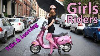 Awesome girls ride scooter 2017