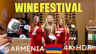 YEREVAN ARMENIA- WINE FESTIVAL WINE TESTING AND DANCE AT WINE DAY ARMENIA 4K HDR FULL VIDEO