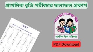 প্রাথমিক বৃত্তি পরীক্ষার ফলাফল ২০২৩  - dpe.gov.bd  primary britti result 2023 kivabe dekhbo