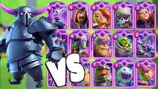 PEKKA VS ALL EVOLUTION CARDS - Clash Royale Challenge