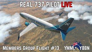 REAL 737 Pilot LIVE  MEMBERS GROUP FLIGHT #13  Melbourne - Brisbane  X-Plane 11