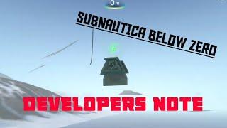 Subnautica below zero developers notes