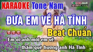 Đưa Em Về Hà Tĩnh Karaoke Tone Nam Beat Chuẩn Nhất  Nhạc Sống Thanh Ngân