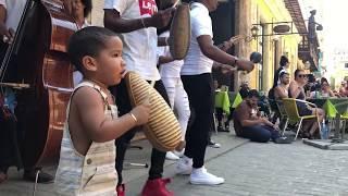Little Cuban boy steals the show in Old Havana Dancing in Cuba