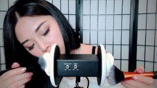 ASMR Ear Attention Mouth Sounds and Lots of Brushing