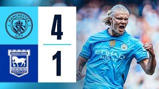 Highlights Man City 4-1 Ipswich Town  Haaland Hatrick De Bruyne Goal & Gundogan returns