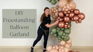 How to Make a Freestanding Organic Balloon Garland  DIY Balloon Garland